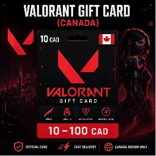 Купить Valorant Gift Card (Канада) 10–100 CAD | Код пополнения