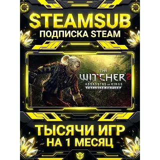 Купить The Witcher 2: Assassins of Kings + тысячи оффлайн игр — STEAMSUB подписка Steam на 1