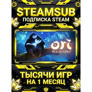 Купить Ori and the Blind Forest + тысячи оффлайн игр — STEAMSUB подписка Steam на 1 месяц (3