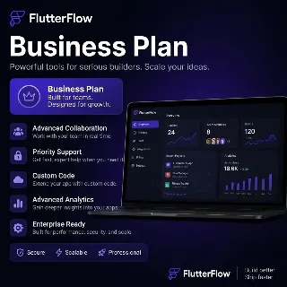 Купить FlutterFlow | Бизнес-план | Подписка | 14-дневная пробная версия | Личный аккаунт