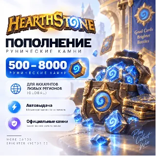 Купить Hearthstone 500–8000 Runestones | Без входа в аккаунт | Все регионы