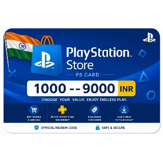 Купить PlayStation (PSN) 1000–9000 INR (Рупии) Индия