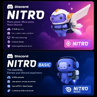 Купить BOOST DISCORD | Nitro | Nitro Basic | Server Boost (1–12 месяца)