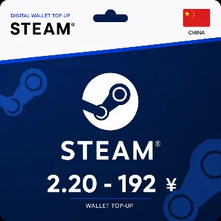 Купить Карта пополнения баланса Steam | Китай (CN) | ¥ Юань CNY | Различные номиналы | АВТО