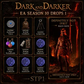 Купить Dark and Darker 399 EA Season 10 Drops 1+2 💎 Mystic Campfire, скин Not Ifrit, Gold