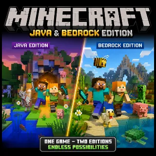 Купить Minecraft Java  Bedrock Edition (PC) Ключ GLOBAL