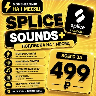 Купить Splice Sounds+ | на 1 месяц | Моментально | Аккаунт с подпиской