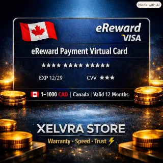 Купить 🇷🇺 eReward Виртуальная Платёжная Карта | 1–1000 CAD | Канада | ⏳ Действует 12 Месяц