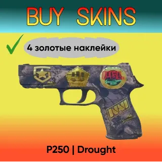 Купить P250 | Безводье ( 4 золотые наклейки ) [CS 2]