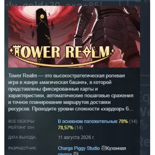 Купить Tower Realm АВТОДОСТАВКА STEAM GLOBAL МГНОВЕННО ЛИЦЕНЗИЯ