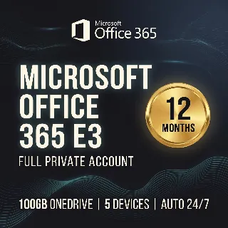 Купить Аккаунт Microsoft Office 365 E3 | 15 Устройств (ПК/Mac/Моб) | 100GB | Автовыдача