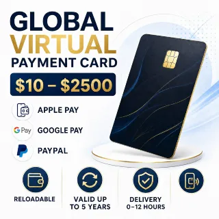 Купить Глобальная предоплаченная карта | $10–$2500 | Мгновенно | Пополнение | 5 лет