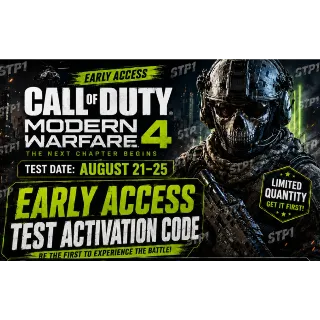 Купить STEAM CODE Ключ/код раннего доступа к бета-тестированию | Modern Warfare 4