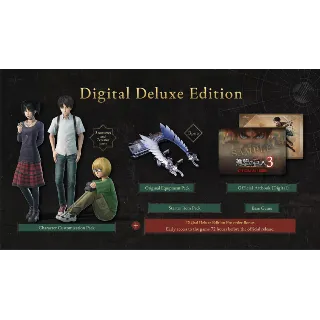 Купить Attack on Titan 3 Digital Deluxe Edition с бонусами предзаказа steam Россия\Мир