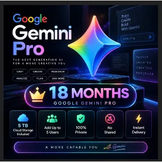 Купить Antigravity + Google Gemini Pro — 18 месяцев | Облачное хранилище 5 ТБ | До 5 пользов