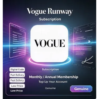 Купить Vogue Runway | Подписка | Ежемесячная/годовая подписка | Пополнение счета