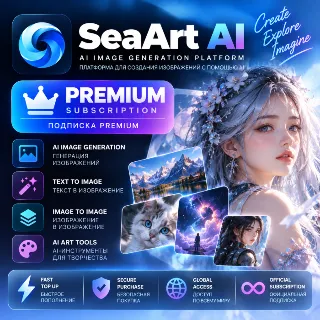 Купить SeaArt AI Premium | AI Генератор изображений | Подписка / Продление / Пополнение акка