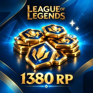 Купить 1380 RP LEAGUE OF LEGENDS БЫСТРОЕ ПОПОЛНЕНИЕ НА РУ СЕРВЕР