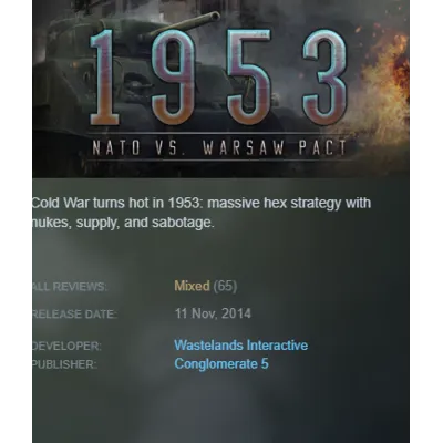 STEAM KEY - 1953: NATO vs Warsaw Pact - [РФ + REGION FREE/GLOBAL] - Автодоставка - irongamers.ru