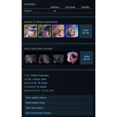STEAM KEY - Hentai Halloween (18+) - [РФ + REGION FREE/GLOBAL] - Автодоставка - irongamers.ru