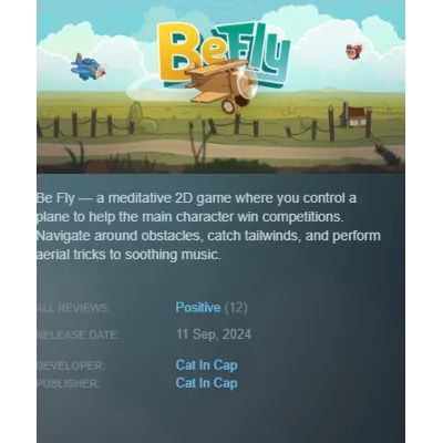 STEAM KEY - Be Fly - [РФ + REGION FREE/GLOBAL] - Автодоставка - irongamers.ru