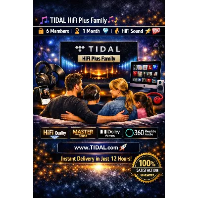 TIDAL HiFi PLUS FAMILY – 1 месяц | 6 участников • Ultra HD звук - irongamers.ru