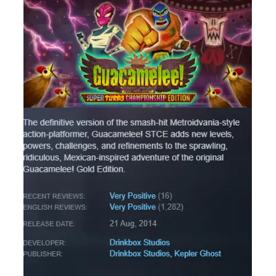 STEAM KEY | Guacamelee! Super Turbo Championship Edition | [REGION FREE] - irongamers.ru
