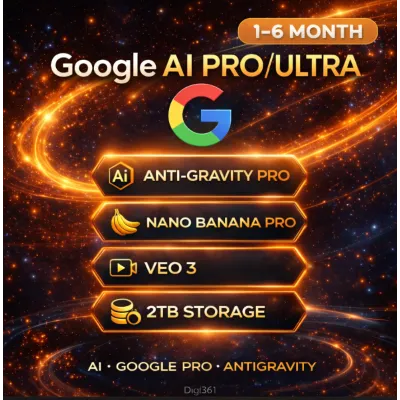 Google One AI PRO1/3/6 Month | ANTIGRAVITY |Gemini 3.1|Veo3|BananaPRO - irongamers.ru