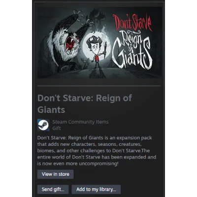 Don&acute;t Starve: Reign of Giants DLC STEAM Gift - Global - irongamers.ru