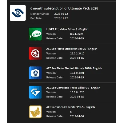 ACDSee Ultimate Pack 2026 | 6-месячная подписка на пакет программ | Ключ - irongamers.ru