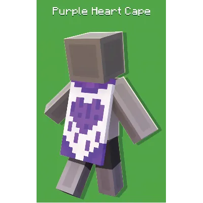 МАЙНКРАФТ 【Purple Heart Cape】 СКИН • ТВИЧ ДРОПЫ / ДРОПСЫ • JAVA & BEDROCK•GLOBAL - irongamers.ru