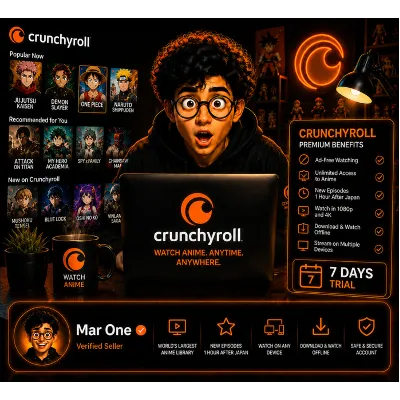 Crunchyroll Premium Mega Fan • Личный профиль • Доступ 1 / 3 / 6 месяцев - irongamers.ru