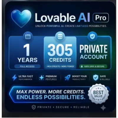 Lovable Pro на 1 год + 300 бонусных кредитов | Мгновенная активация по ссылке - irongamers.ru