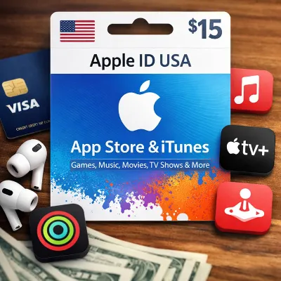 Apple ID США | iTunes $15 | Платёжная карта | Ключ Apple Music/TV+/Arcade/Fitnes - irongamers.ru
