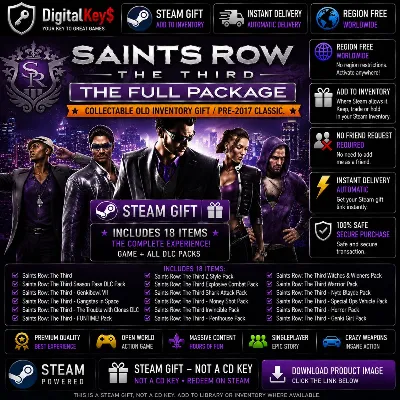 Saints Row: The Third - The Full Package — Steam Gift / Без региона / Worldwide - irongamers.ru