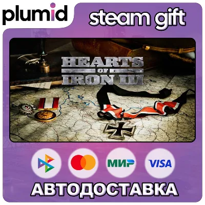 Hearts of Iron III Steam Gift / Россия + МИР / АВТО - irongamers.ru