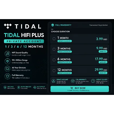 TIDAL HIFI PLUS | 1/3/6/12 MONTHS | FULL WARRANTY - irongamers.ru
