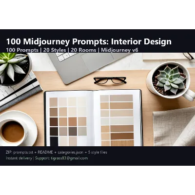 100 Midjourney Промптов: Дизайн Интерьеров - irongamers.ru