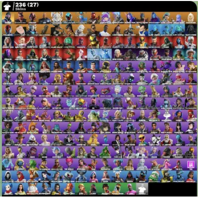 FORTNITE ALL PLATFORMS 236 SKINS (27 PAID) FULL ACCESS - irongamers.ru