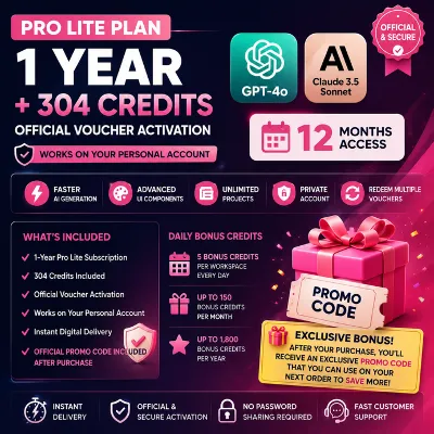 Lovable AI Pro – 1 год | 304+ кредитов на вашем аккаунте | GPT-4o и Claude 3.5 Sonnet - irongamers.ru