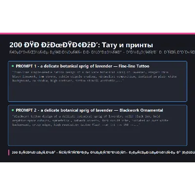 200 ПРОМПТОВ — ТАТУ И ПРИНТЫ | AI 2026 | ChatGPT MidJourney - irongamers.ru