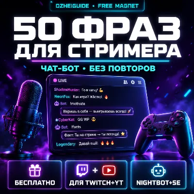 50 фраз для чат-бота стримера - By DzheiGuide - irongamers.ru