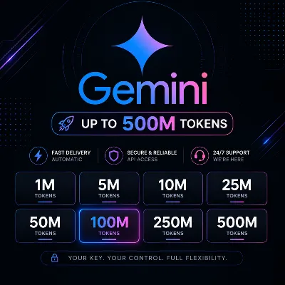GEMINI API • FLASH 3.8 / 3.7 / 3.6 / 3.5 • PRO 3.1 | ДО 500M ТОКЕНОВ |АВТОВЫДАЧА 24/7 - irongamers.ru