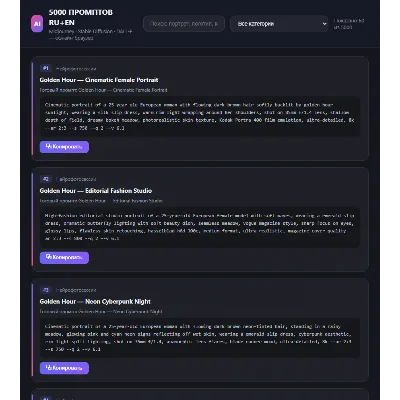 5000 ПРОМПТОВ для нейросетей RU+EN — Midjourney, Stable Diffusion, DALL-E (CSV + брау - irongamers.ru