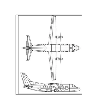 Чертеж Самолет АН-140 - irongamers.ru