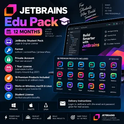 JetBrains Student Pack 1 Year License 18 Products Included - irongamers.ru