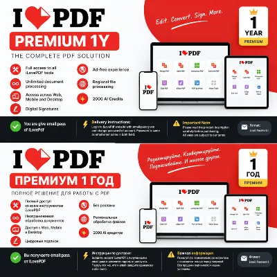 iLovePDF Premium — 1 год - irongamers.ru