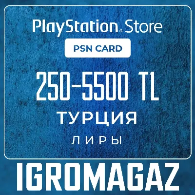 Карта PlayStation(PSN) 250-5500 TRY(Лиры) Турция - irongamers.ru