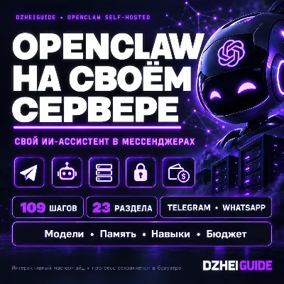 OpenClaw на своём сервере: свой ИИ-ассистент в мессенджерах - By DzheiGuide - irongamers.ru