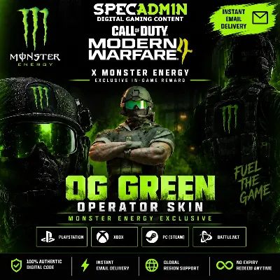 СКИН ОПЕРАТОРА "OG GREEN" | CALL OF DUTY: MODERN WARFARE 4 | MW4 MONSTER ENERGY SKIN - irongamers.ru